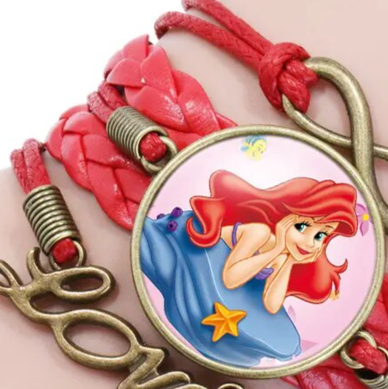 Bracelet Disney - Ariel V1 (Rouge)