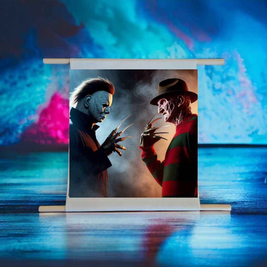 Parchemin Canvas coton - Freddy Vs Michael Meyers