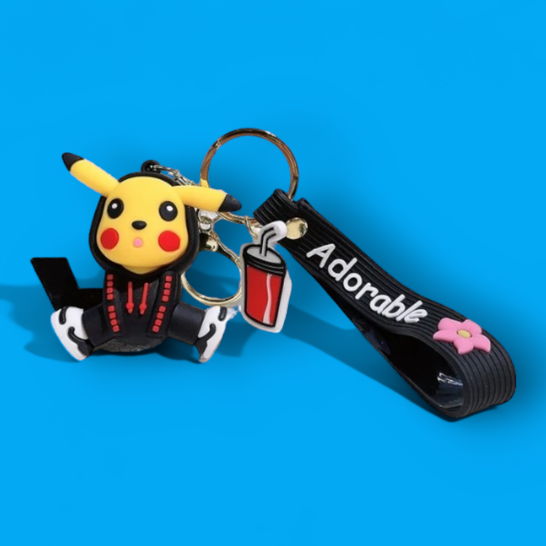 Porte Clef 3D - Pokemon - Pikachu (Survêtement Noir)